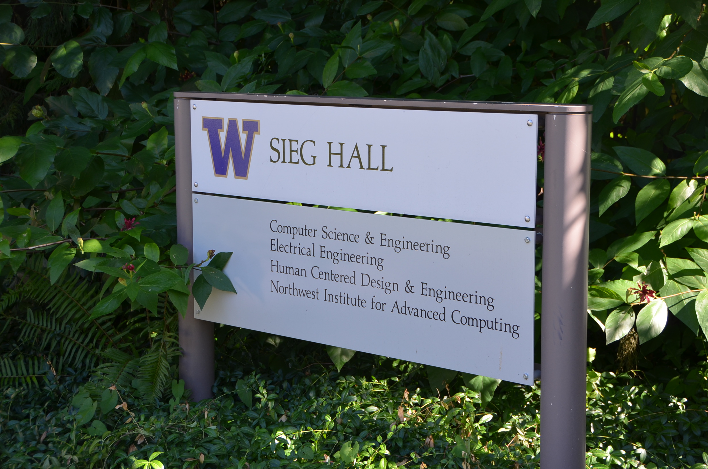Sieg Hall Sign
